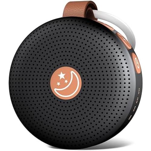 Mini Sound Machine Portable Baby White Noise Machine Brown Noise Machine 30 Soothing Sounds for Kids Adults Auto-Off Timer 32 Volume Levels Battery Sleep Machine for Home Office Privacy (Black)