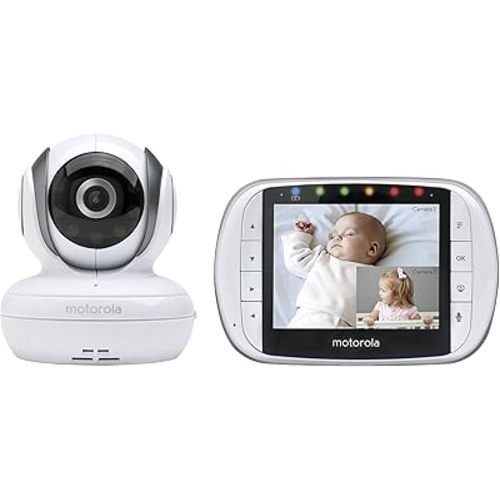 Motorola MBP36S Remote Wireless Video Baby Monitor with 3.5-Inch Color LCD Screen, Remote Camera Pan, Tilt, and Zoom