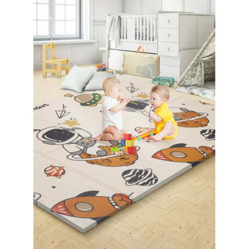 RELOIVE Foldable Baby Play Mat,Reversible Foam Playmat for Floor,79"x59"Large Waterproof Anti-Slip Activity Playmats with Travel Bag for Babies,Toddlers, Infants