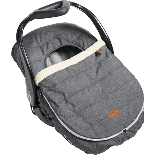 JJ Cole Baby Car Seat Cover, Blanket-Style Baby Stroller & Baby Carrier Cover, Heather Gray