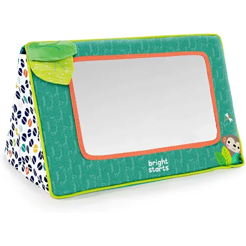 Bright Starts Sit and See Safari Floor Mirror Tummy Time Activity Toy, Ages Newborn +