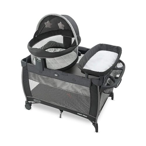 Graco Pack ‘n-Play Travel Dome LX-Playard | Features Portable Bassinet, Redmond - w/ Raised Dome