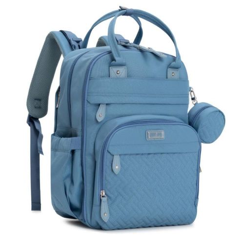 BabbleRoo Diaper Bag Backpack for Stylish Parents, Spacious Baby Bag, Versatile Baby Diaper Bag, Light Blue, 1 pc