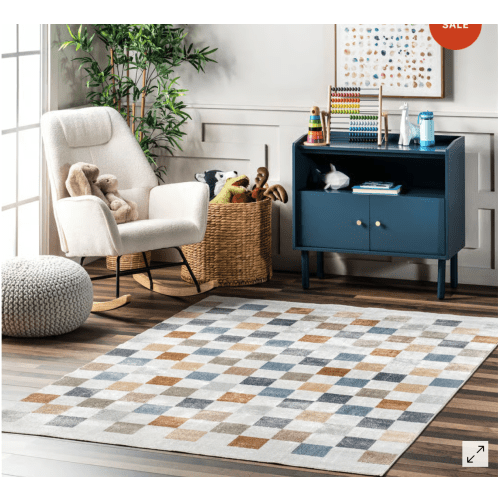 Carina Colorful Checkered Washable Rug | Multicolor – Rugs USA - Rugs USA