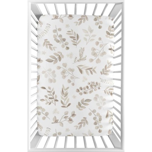 Sweet Jojo Designs Botanical Leaf Mini Fitted Crib Sheet | Wayfair