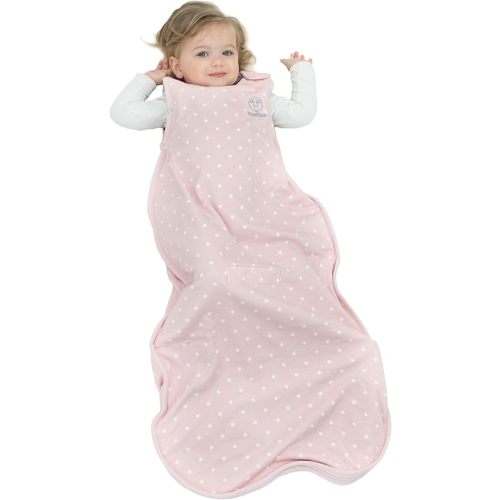 Woolino 4 Season Toddler Sleeping Bag, Merino Wool and Organic Cotton Toddler Sleep Bag Sack, 2-4 Years, Rose