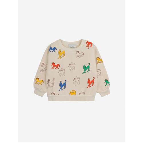 Bobo Choses Baby Wonder Horse All Over Sweatshirt - Off White