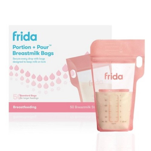 Frida Mom Portion + Pour Breastmilk Storage Bags - 50ct