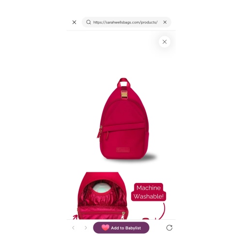 Allie Breast Pump Sling Bag Ruby Stylish and Functional for Hands Free Pumping – Sarah Wells Bags