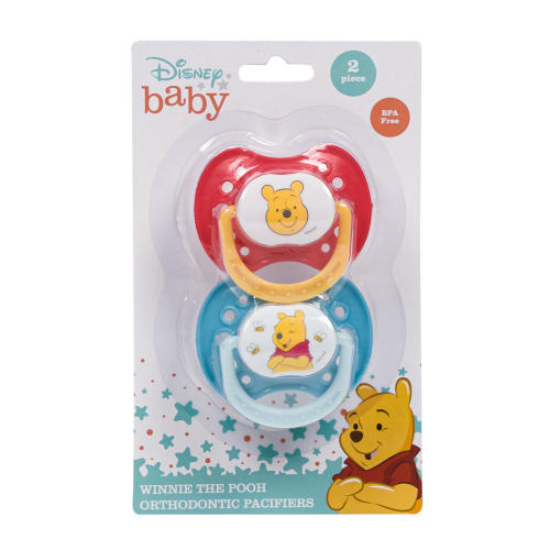 PACIFIER,2pk WINNIETHEPOOH RED