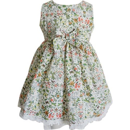 Floral Bow Front Cotton Dress