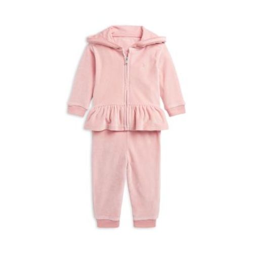 Polo Girls' Velour Hoodie & Jogger Pant (6 months)