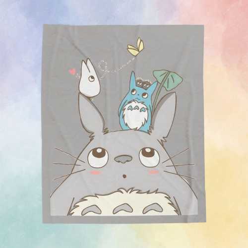 Totoro Cozy Plush Blanket | Cartoon Animal Throw for Adults & Kids | Studio Ghibli Gift for Movie Nights, Decor and Snuggles