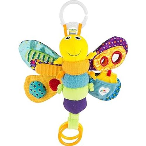 Lamaze Freddie the Firefly Clip On Car Seat and Stroller Toy - Soft Baby Hanging Toys - Baby Crinkle Toys with High Contrast Colors - Baby Travel Toys Ages 0 Months and Up