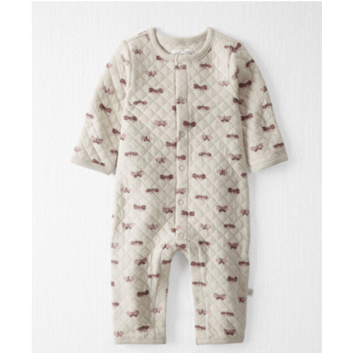 Baby Organic Cotton Quilted Double Knit Buttefly Jumpsuit