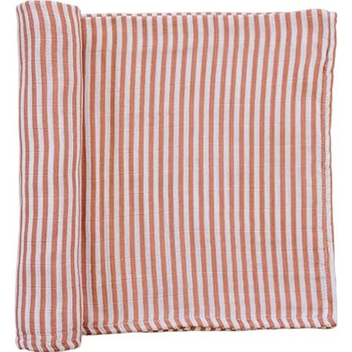 Mebie Baby Pink Stripes Muslin Swaddle, Modern and Neutral Blanket for Baby Girl or Boy, 0-3 Month, Comfy Wrap