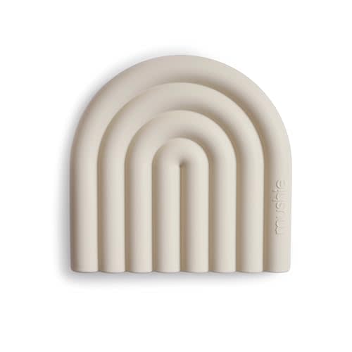 mushie Silicone Baby Teether Toy | Rainbow (Shifting Sand)