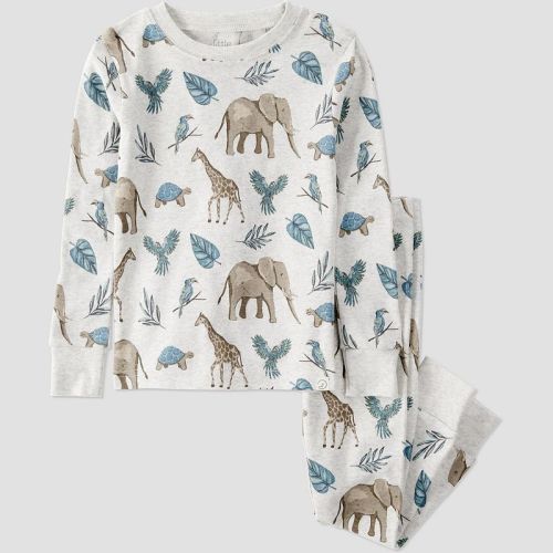 Toddler Boy Little Planet by Carter's 2-Piece Organic Cotton Safari-Print Pajama Set
