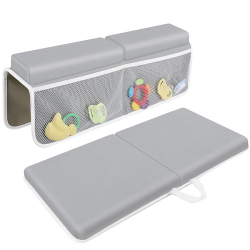 Bath Kneeler with Elbow Rest Pad Set, 1.5 inch Kneeling Pad Mat for Bathtub - Gray