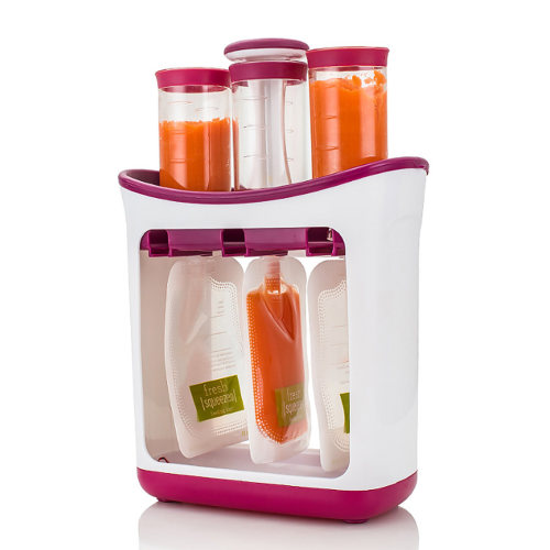 Leyeet Squeeze Station For Homemade Baby Food, Pouch Filling Station For Puree Food For Babies And Toddlers, Dishwasher Safe And BPA-Free with 10 Storage Bags 8.26"x8.66"x3.54"