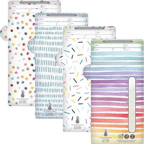 Sposie Breastmilk Storage Bag Freezer Bags with Pour Spout - 8 Ounce Capacity, BPA Free, Leak Proof, Temperature Sensor, Compatible with Most Breast Pumps for Breastmilk Freezer Storage, 100 ct.