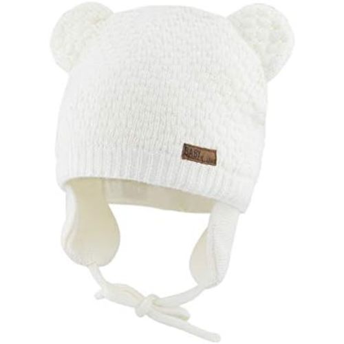 Bestjybt Baby Hat Cute Bear Infant Toddler Earflap Fleece Lined Beanie Warm Caps for Fall Winter