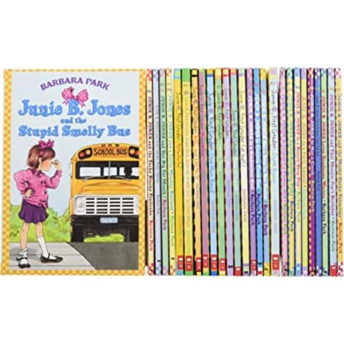 JUNIE B. JONES 27-BOOK SET: Stupid Smelly Bus, Monkey Business, Big Fat Mouth, Sneaky Peeky Spying , Yucky Blucky Fruitcake, Meanie Jim's Birthday, Loves Handsome Warren, Monster Under Bed, Not Crook, Party Animal, Dumb Bunny, Batman Smells and more