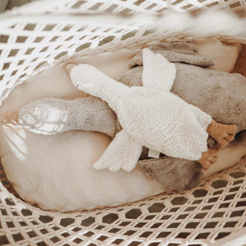 Senger Naturwelt White Goose – Organic Soft Cuddly Toy – Playroom Collective