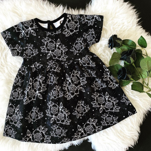 Dark Rose Tattoo dress - Metallimonsters Ltd