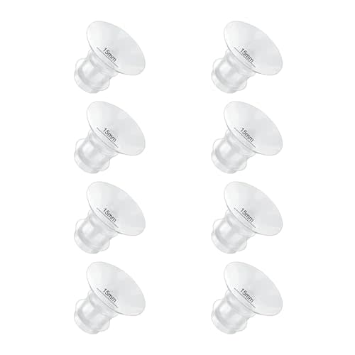 Flange Inserts 15mm 8PC Compatible with Momcozy S12 pro/S9 pro/S9/S10/S12/Medela/TSRETE/Spectra/Bellababy etc 24mm Wearable Breast Pump, Reduce 24mm Tunnel Down to Correct Size