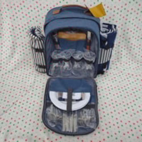 Sunflora Picnic Backpack for 4 Person Set Pack, Insulated Picnic Backpack for 4