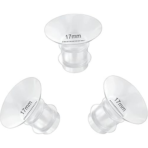 17mm Flange Inserts Compatible with Momcozy S12 Pro/S9 Pro /M5/M9/Medela/TSRETE Wearable Breast Pump,Suitable Spectra S1/S2, Reduce 24mm Shield/Flange Nipple Tunnel Down to 17mm