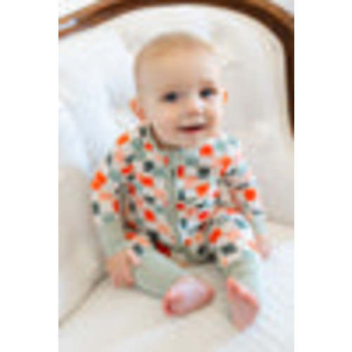 Christmas Check Bamboo Zipper Romper I Poppy Kids Co