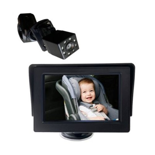 Baby Car Camera, Baby Car Rearview Mirror, 4.3 Inch Baby Car Monitor, Baby Car Seat Rearview Mirror Camera, Observe Baby