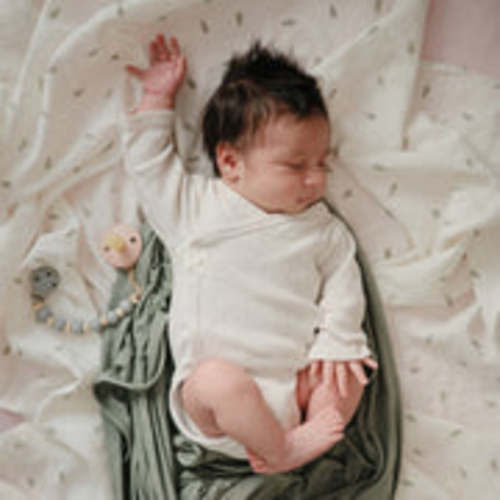 Organic Cotton Baby Muslin Blanket (Mushie) - Leaves