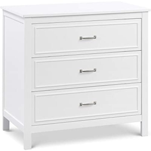 DaVinci Charlie 3-Drawer Dresser in White , 35x20x34 Inch (Pack of 1)