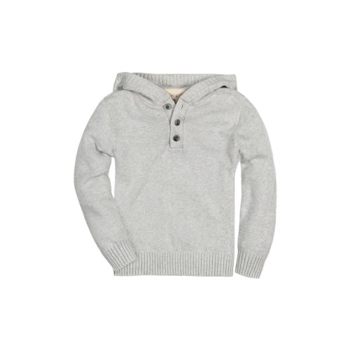Baby Boys' Organic Henley Sweater Hoodie, Infant, 6-12M- Only 1 left