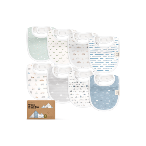 KeaBabies 8-Pack Baby Drool Bibs - Vessels