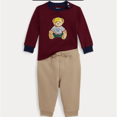 Polo Bear Jersey Tee & Fleece Pant Set
