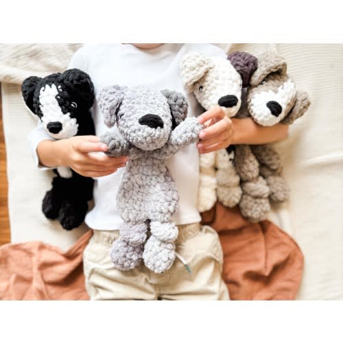 Custom Crochet Puppy Dog Lovey, Baby Shower, Newborn Gift