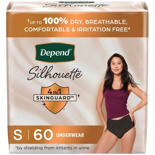Depend Silhouette Underwear for Women - Maximum Absorbency - S/M - Pink - 16ct