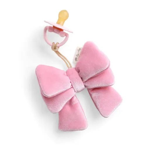 Bitzy Pal™ Natural Rubber Pacifier & Lovey - Bow