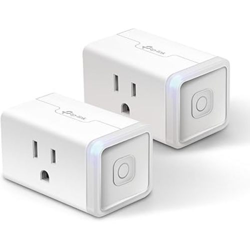 Kasa Smart Plug Mini 15A, Apple HomeKit Supported, Smart Outlet Works with Siri, Alexa & Google Home, UL Certified, App Control, Scheduling, Timer, 2.4G WiFi Only, 2 Count (Pack of 1) (EP25P2), White