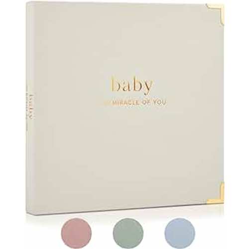 Keepsake Baby Memory Book for Boys and Girls – Timeless First 5 Year Baby Book – Gender Neutral Beige Baby Journal Scrapbook or Photo Album - A Milestone Book to Record Every Event from Birth to Age 5