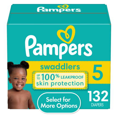 Pampers Swaddlers Baby Diapers Size 5, 132 Count (Select for More Options)