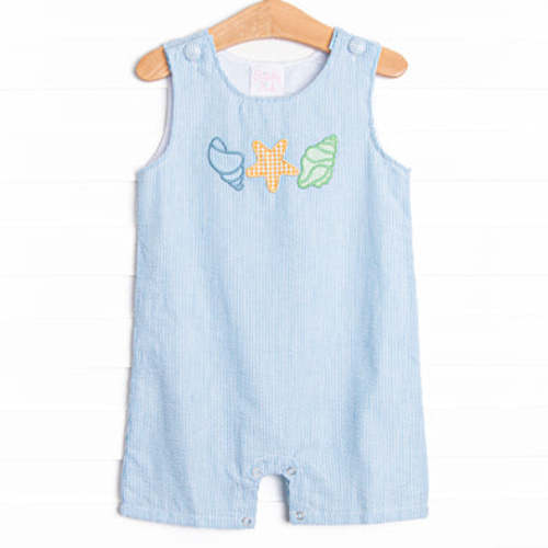 Shoreline Surprise Applique Jon Jon, Ocean Blue – Stitchy Fish