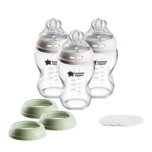 Tommee Tippee Natural Start 3-in-1 Glass Bottle Kit - 9oz/3pk