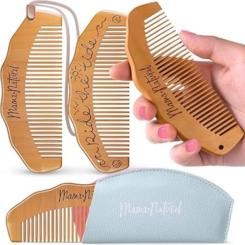 Mama Natural Tide Birth Comb For Labor Pain - (1 Piece) Wooden Comb For Women - Labor Comb For Labor And Delivery Essentials - Wood Comb For Pregnancy, Labor Pain Relief & Labor Gifts For Women