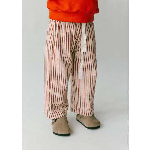 Stripe Pant- Red & Cream