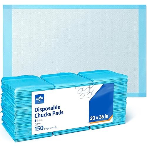 Medline Disposable Chucks Pads, 23 x 36 inches (Pack of 150)